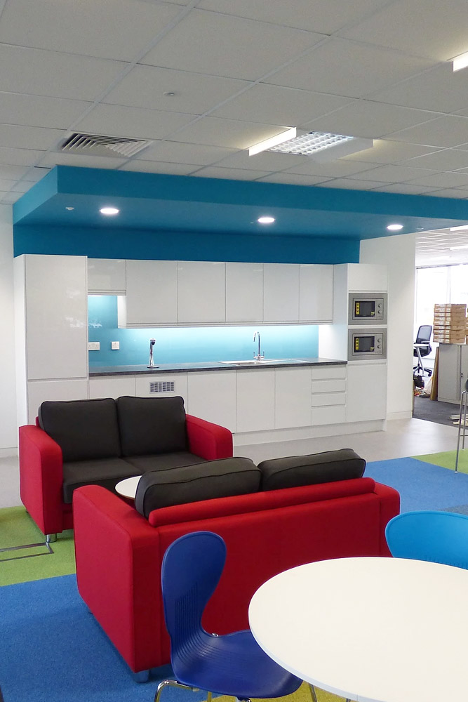 Kantar, High Wycombe. Kitchen Units with feature ceiling