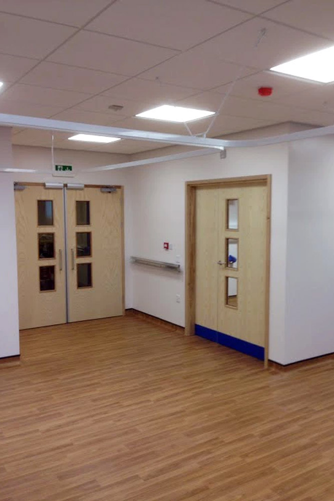 Royal Berkshire Hospital. Suspended Ceiling and door in Refurbishment