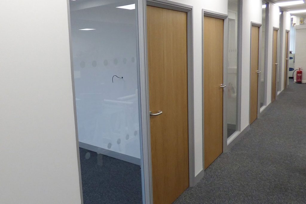 Worldmark Films, Weybridge. Komfire 75 Partitioning