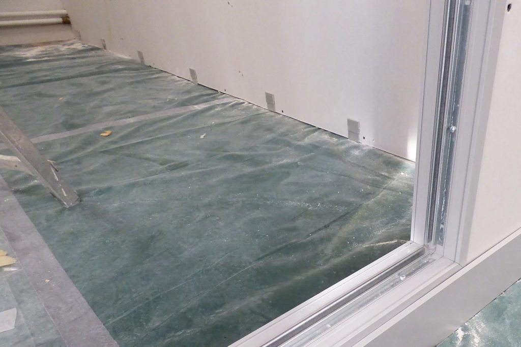 Worldmark Films, Weybridge. Partitioning during construction