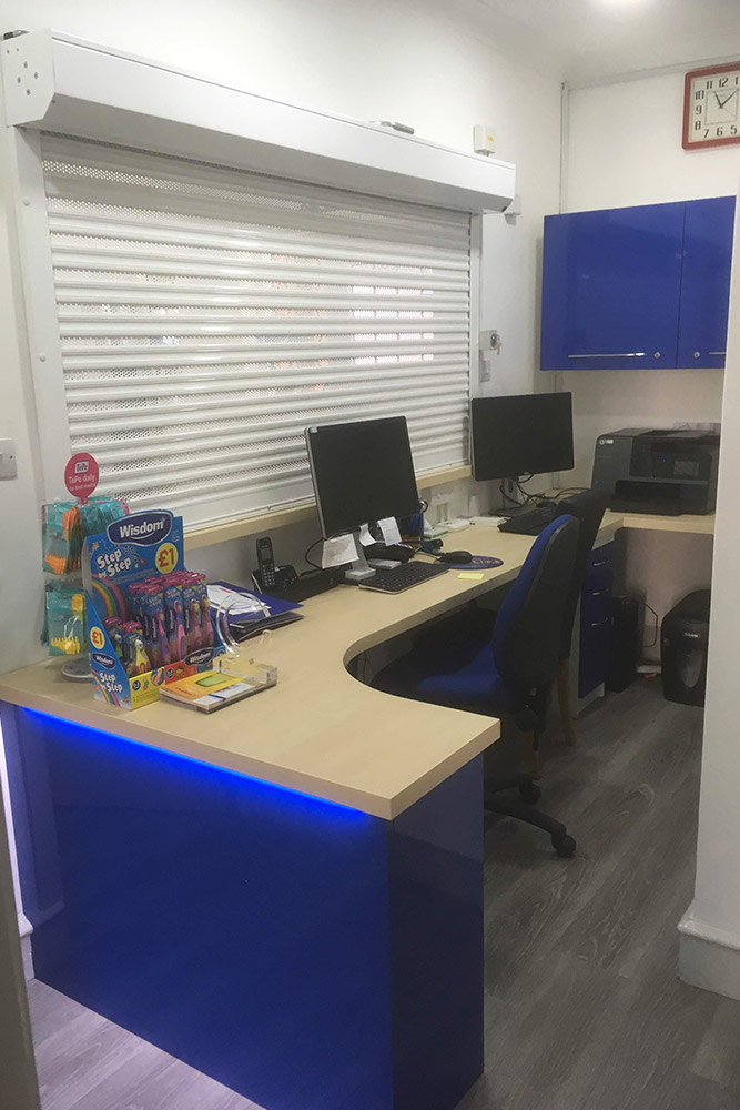 Dentist Surgery Reception Desk and Shutter