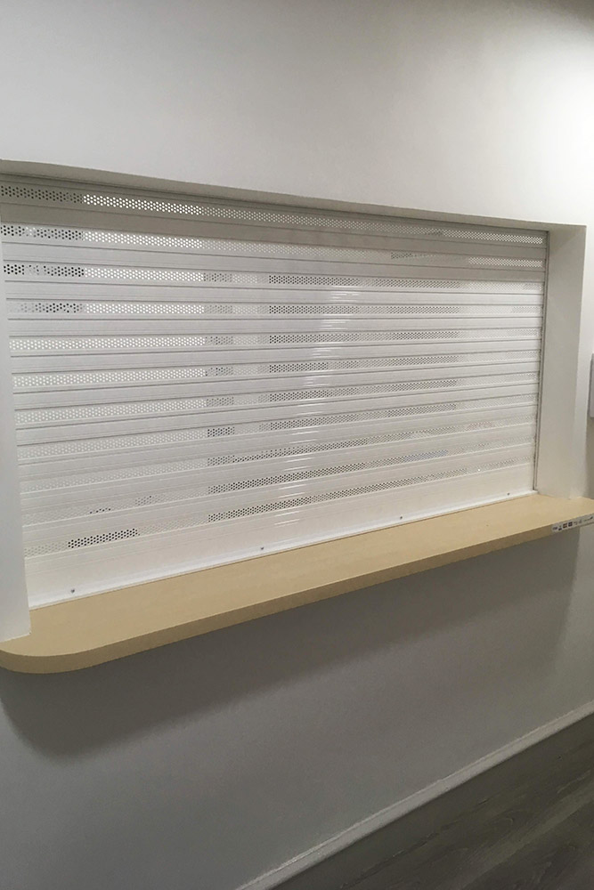 Dental Surgery Reception Hatch with Shutter