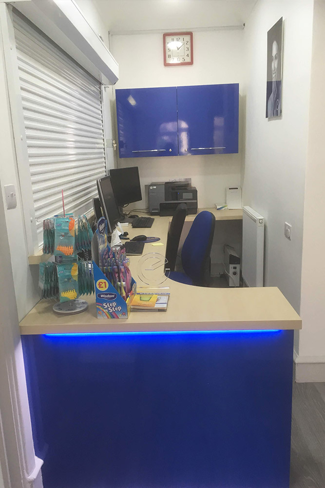 Dental Surgery Reception Desk & Shutter
